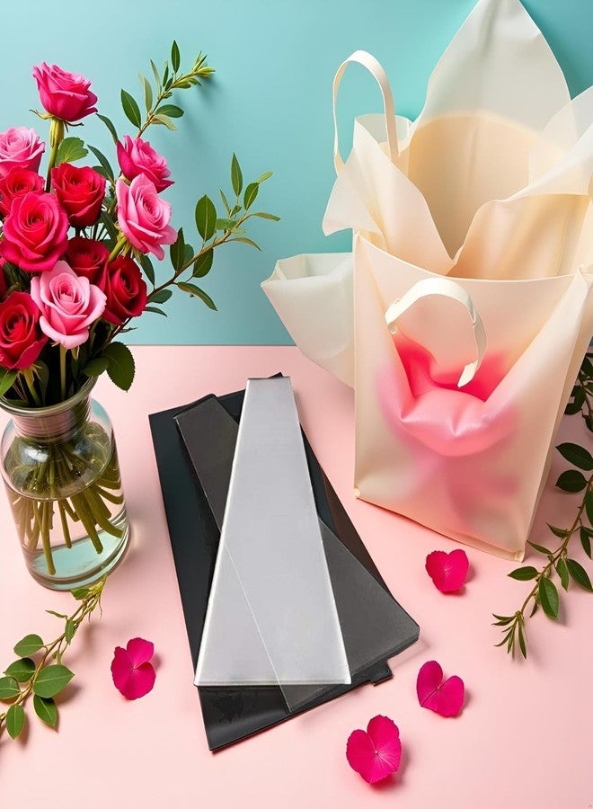 GOUDOGEDC 100 Pcs Transparent Flower Packaging Bags,Clear Plastic Flower Bouquet Bag Sleeve Cellophane Bags Rose Packaging Gift Wrap Cellophane for Valentine's Day, Gift Wrap Cellophane Bags - Image 2